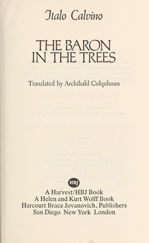 The Baron in the Trees cover